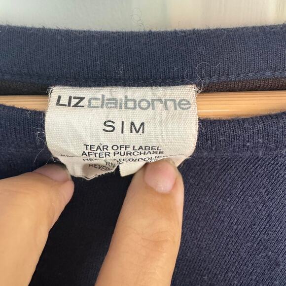 Navy blue liz claiborne poncho - Picture 2 of 3